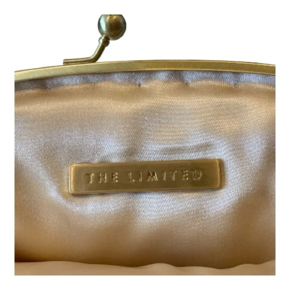 Vintage‎ The Limited Chain Wristlet Clutch Gold Beaded Handbag 1920's Gatsby